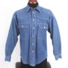 vintage Versace blue denim cotton mudusa button shirt