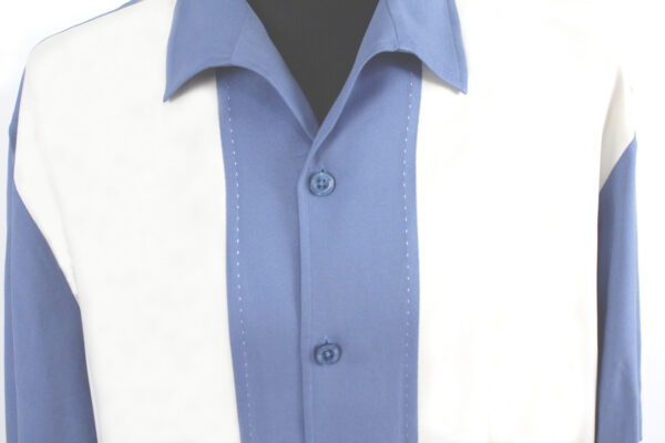 Nat Nast originals blue white panel vintage silk shirt