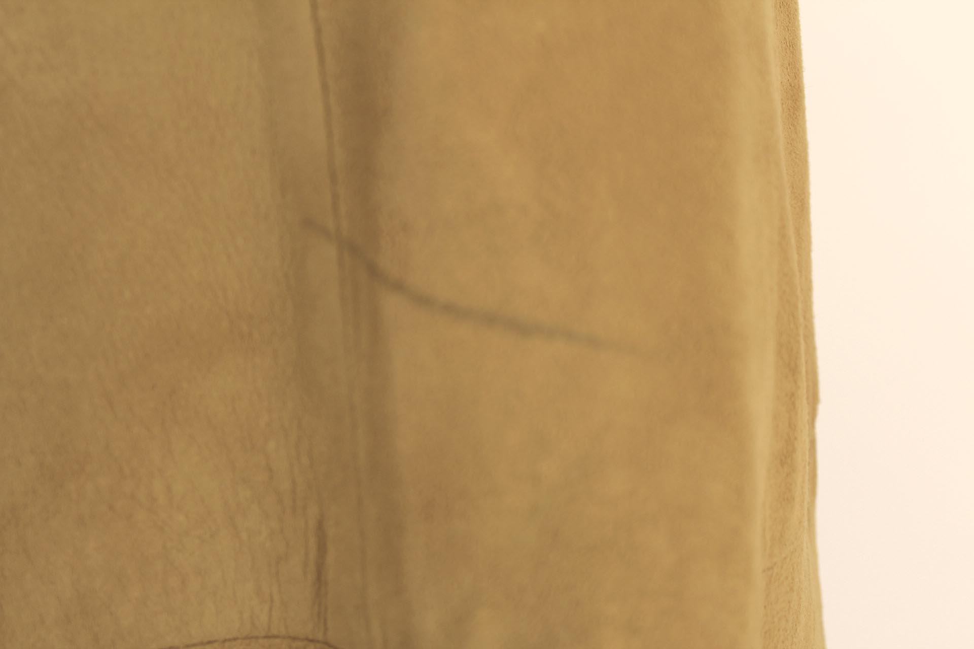 vintage dandi modes suede leather yellow belted cape