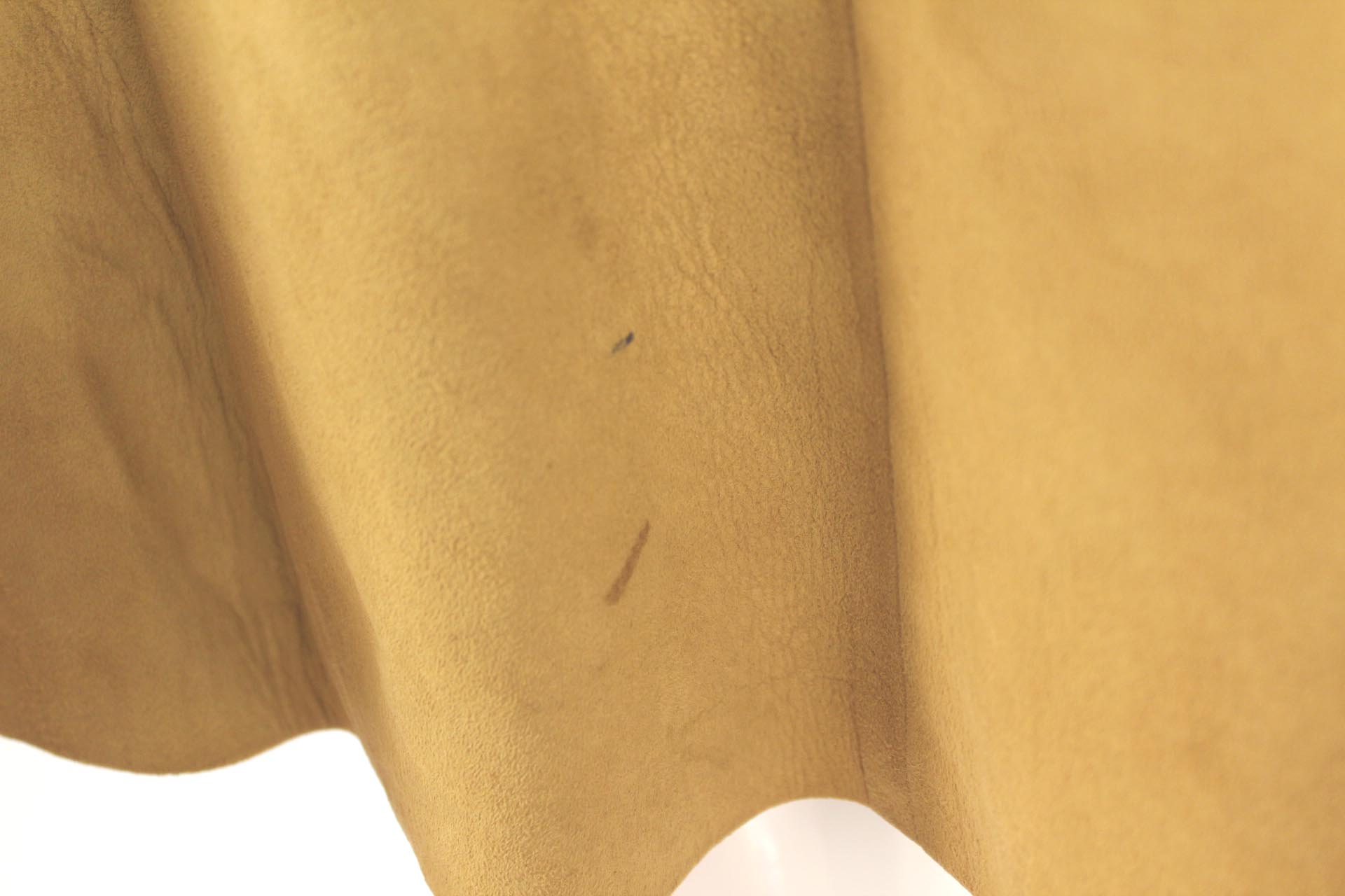 vintage dandi modes suede leather yellow belted cape