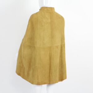 vintage dandi modes suede leather yellow belted cape