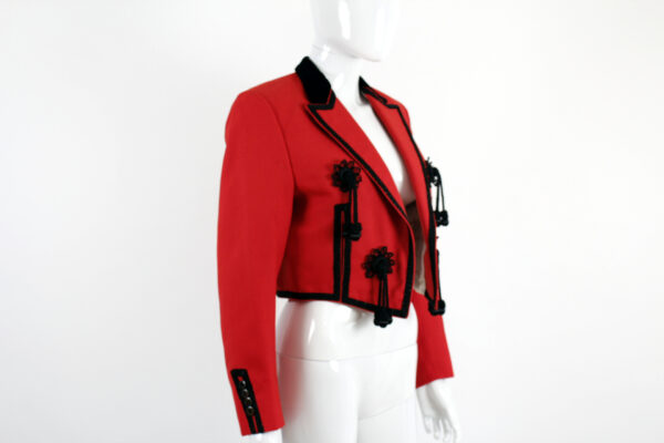 vintage red matador tassel waist jacket