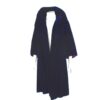 vintage royal blue velvet stand up collar swing coat