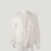 white shag string thread jacket coat