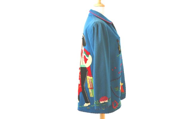 vintage Mexican novelty embroidered wool jacket