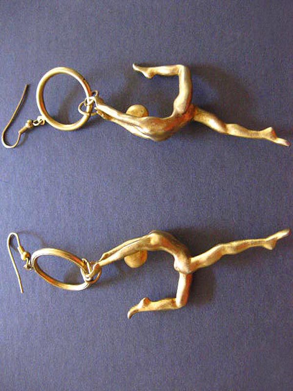 body shape earrings acrobatic style