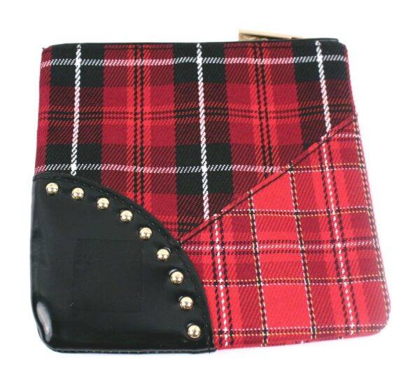 Mac plaid make up clutch bag