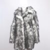 faux fur shaggy white black spike jacket coat by New York Speed