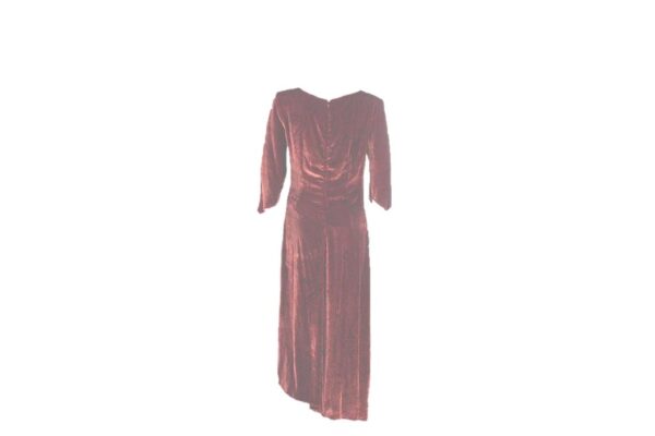 copper brown velvet flapper dress