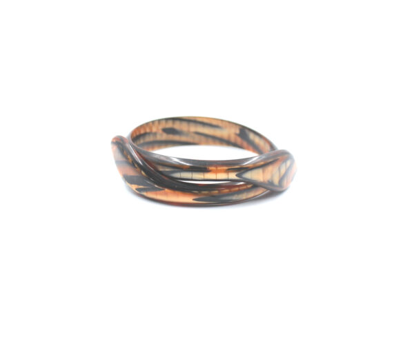 Lea Stein marbled snake wrap bracelet made in France