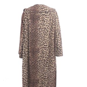 leopard faux fur print vintage coat