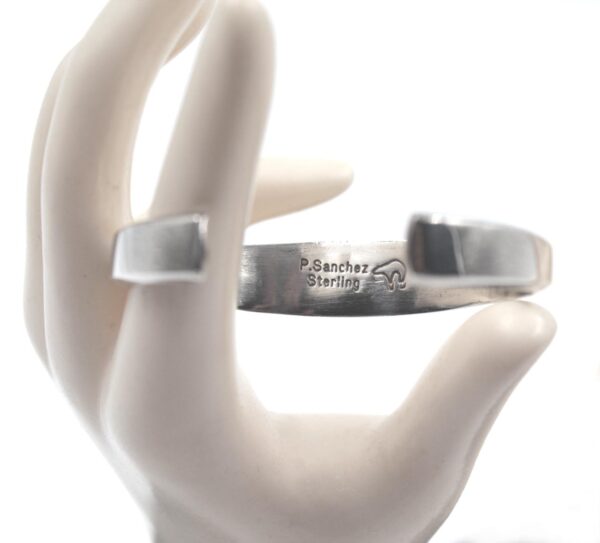 Phillip Sanchez Navajo sterling silver silver gemstone cuff vintage bracelet