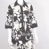 Catherine Malandrino black & white flower print sun dress