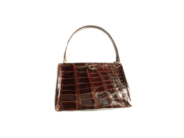 vintage alligator brown evening purse