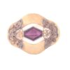Art Nouveau amethyst stone sash brooch pin