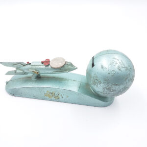 Strato rocket ship mechanical vintage 50s bank