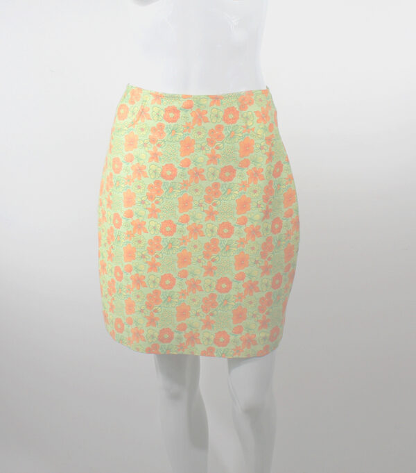 lilly pulitzer orang green yellow mini skirt