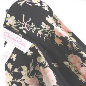 oscar de la renta black floral pink label gown