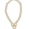 Napier three circle gold tone chain necklace