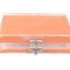 Ashlyn'd orange coral clear Lucite box clutch purse