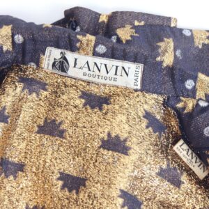 Jeanne Lanvin 70s gold & silver metallic thread vintage blouse