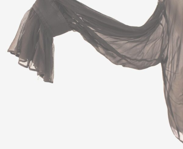 black sheer gypsy ruffled blouse