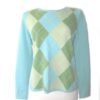 vintage chadwick's cashmere argyle crew neck sweater