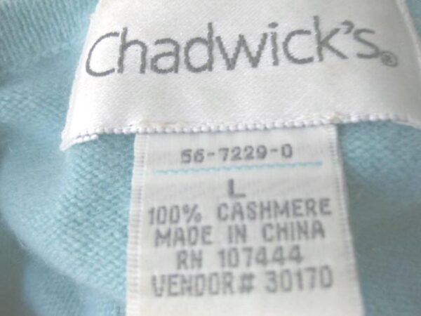 vintage chadwick's cashmere argyle crew neck sweater