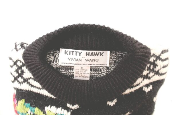 kitty hawk vivian wang pullover floral crew neck sweater