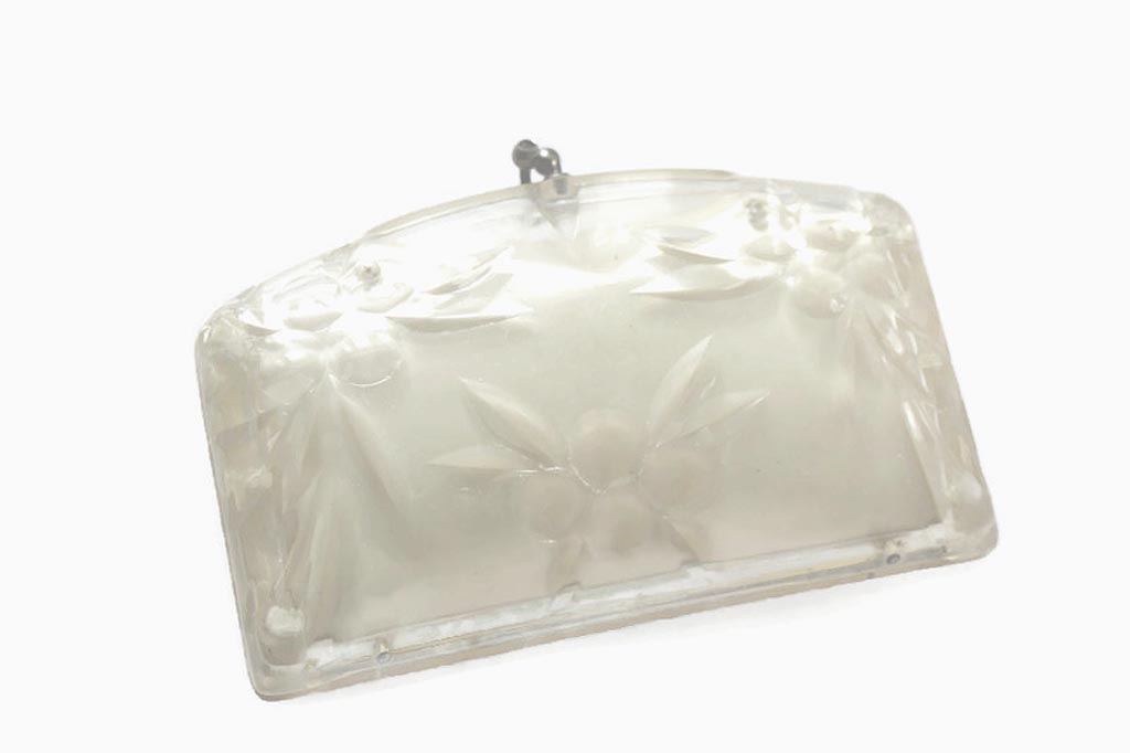 Vintage discount lucite clutch