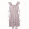 j crew silk floral lavender pastel ruffled dress