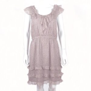 j crew silk floral lavender pastel ruffled dress