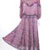 diane freis seqin smock waist vintage dress