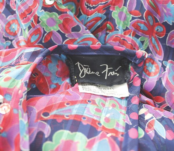 diane freis seqin smock waist vintage dress