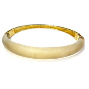 vintage alexis bittar satin Lucite tapered gold tone bangle