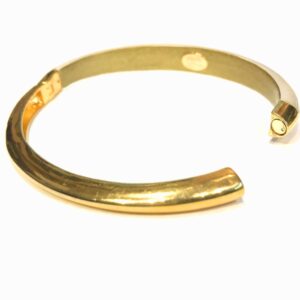 vintage alexis bittar satin Lucite tapered gold tone bangle