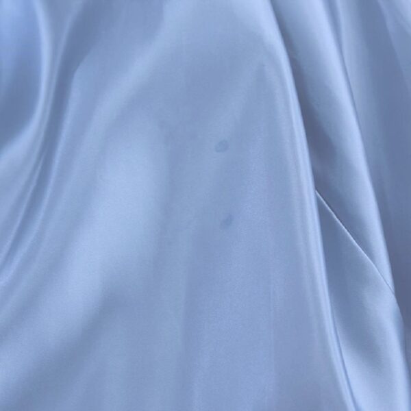 Vintage blue satin silver sequin bodice flair skirt t-strap dress