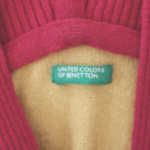 vintage benetton united colors hooded strip sweater dress