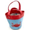 rare paul frank sky blue red crab bucket bag