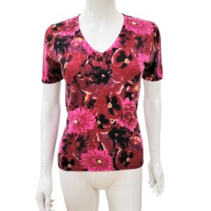 neiman marcus 100% floral cashmere sweater