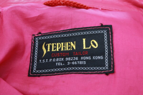 stephen lo pink leather 80s bat wing jacket