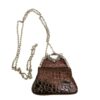 glen miller turk croc pattern embossed leather mini cross body bag