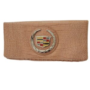 cadillac alligator embossed print clutch purse