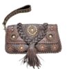 isabella fiore leather clutch purse bag