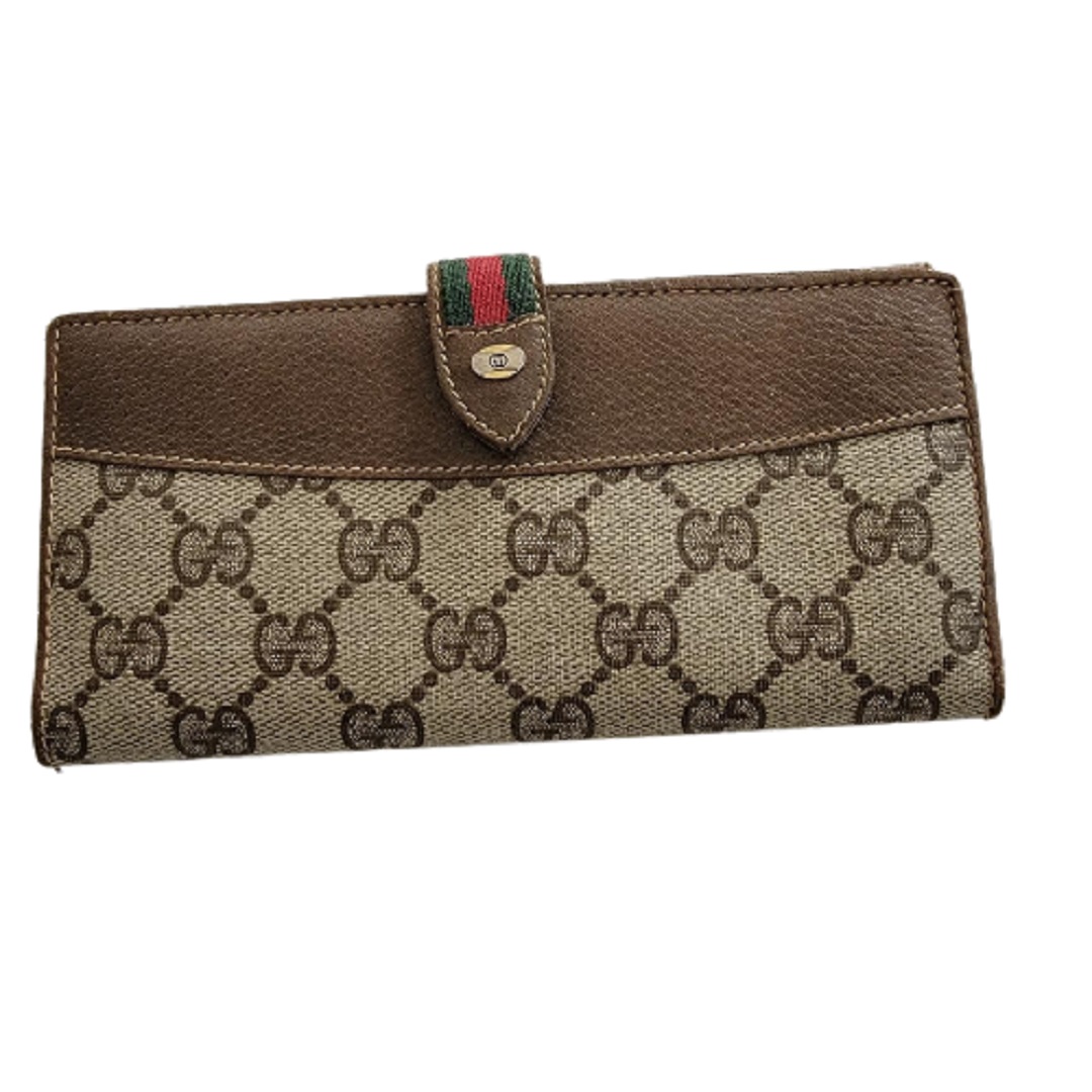 Gucci Guccissima Web Stripe Long Leather Wallet