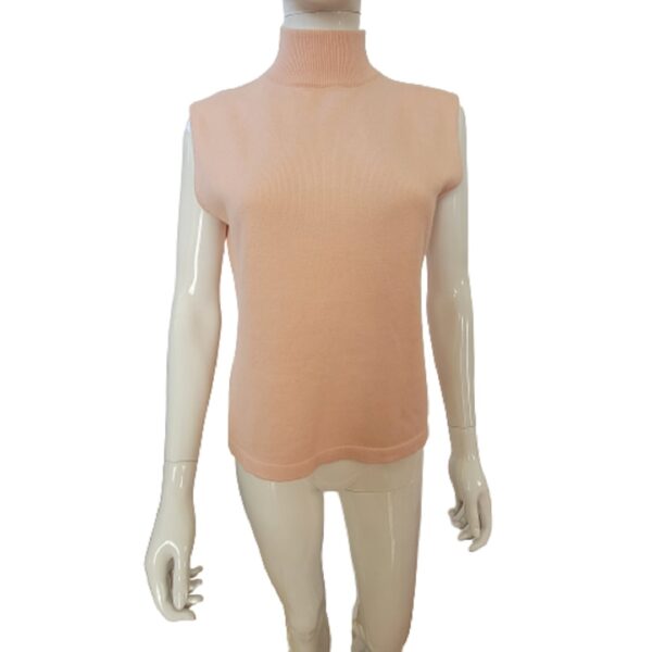 i. magnin pink 2ply cashmere sleeveless sweater