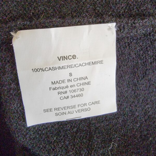 vince cashmere black v neck long sleeves sweater