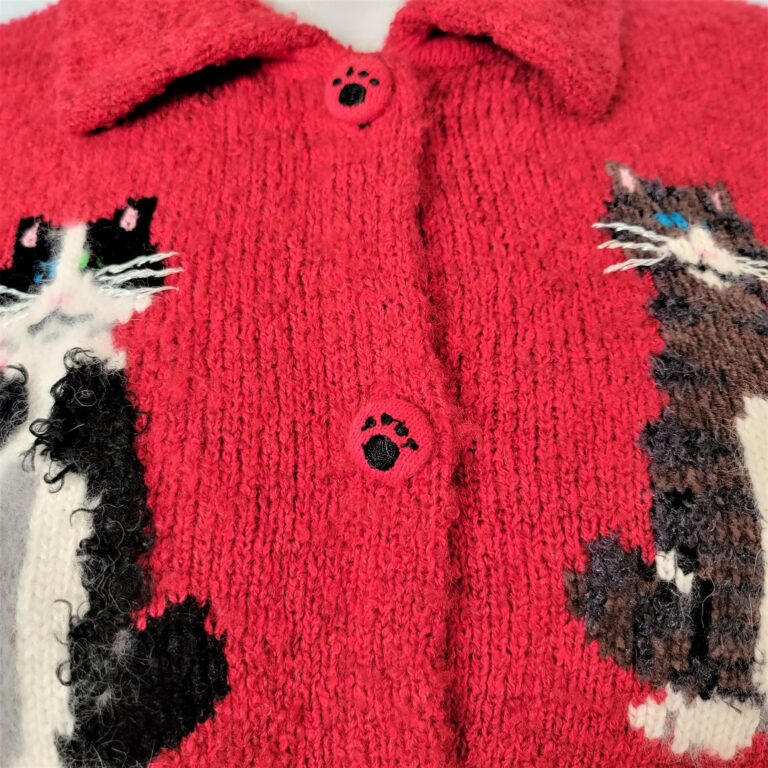 Philip & Jane Gordon Cat Family Vintage Cardigan Sweater Size XL ...