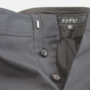 Gucci black semi flare two pocket pants