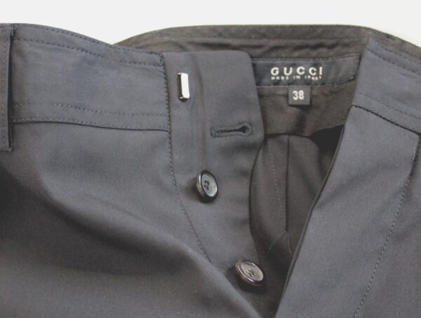 Gucci black semi flare two pocket pants